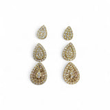 TRIO DE BRINCOS ÍSIS DOURADO