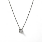 CONJUNTO COLAR E BRINCO SABRINA RÓDIO BRANCO