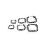 TRIO DE BRINCOS ARGOLAS FINAS HELLEN RÓDIO BRANCO