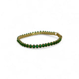 PULSEIRA RIVIERA VERDE ESMERALDA DOURADO