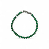 PULSEIRA RIVIERA VERDE ESMERALDA RÓDIO BRANCO