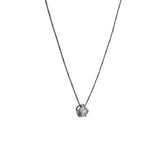 CONJUNTO COLAR E BRINCO SABRINA RÓDIO BRANCO