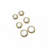 TRIO DE BRINCOS ARGOLAS LUMA DOURADO