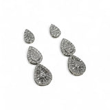 TRIO DE BRINCOS ÍSIS RÓDIO BRANCO