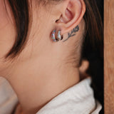 BRINCO ARGOLA ARIANE RÓDIO BRANCO