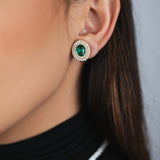 BRINCO PRESSÃO VERDE TURMALINA TALITA DOURADO