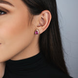 BRINCO GOTA ROSA PINK JÚLIA DOURADO