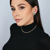 BRINCO PRESSÃO VERDE ESMERALDA ANDREZA DOURADO