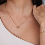 CONJUNTO COLAR E BRINCO MARINA DOURADO