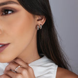 TRIO DE BRINCOS ARGOLAS DIRLENE RÓDIO BRANCO