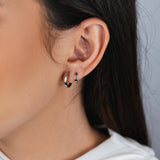 TRIO DE BRINCOS ARGOLAS DIAS RÓDIO BRANCO