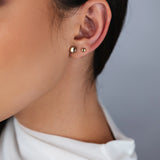 TRIO DE BRINCOS MEIA ESFERA LUIZA DOURADO