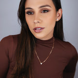 CONJUNTO COLAR E BRINCO SABRINA DOURADO