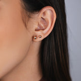 TRIO DE BRINCOS ESFERA REGINA DOURADO