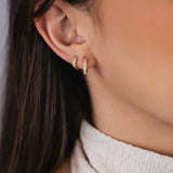 TRIO DE BRINCOS ARGOLAS TAMIRES DOURADO