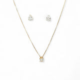 CONJUNTO COLAR E BRINCO MARINA DOURADO